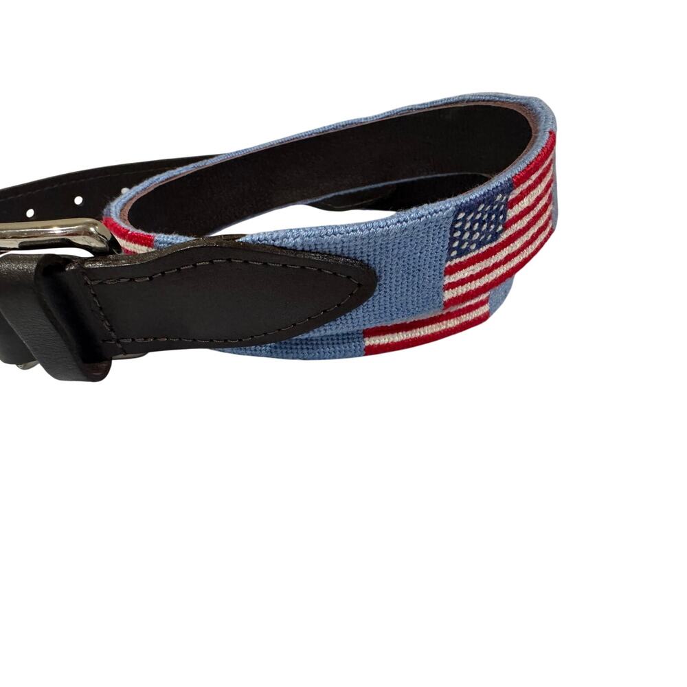 Goodthreads American Flag Hand Stitched Belt 34